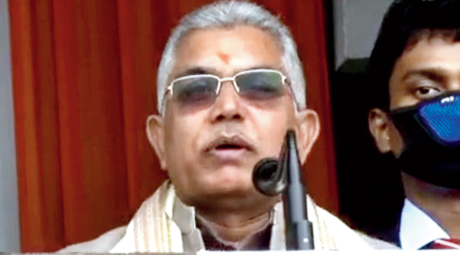 Dilip Ghosh hoists Tricolour upside down at Republic Day programme in Birbhum