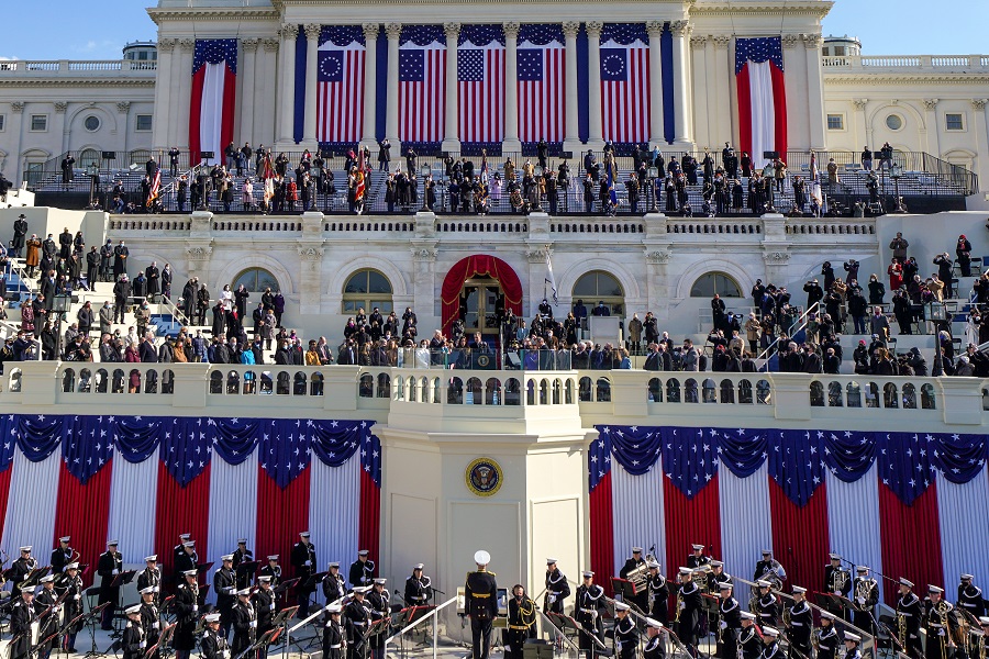 Joe Biden sworn in as president of the United States amid heightened security at the Capitol in Washington on Wednesday.