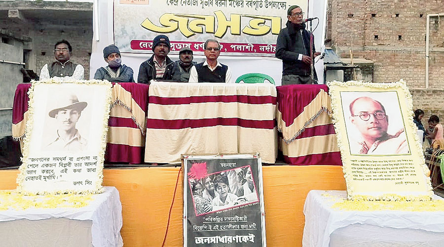 2,000 people gathered at Plassey to protest against Centre’s citizenship matrix - villagers cutting across political lines had formed the Netaji Subhash Chandra Bose Manch 