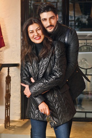 Sushmita Sen with her “jaan” Rohman Shawl 