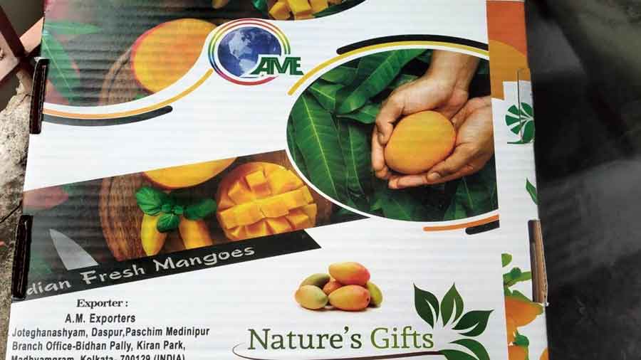 A consignment of mangoes that was sent to Qatar from Malda. 
