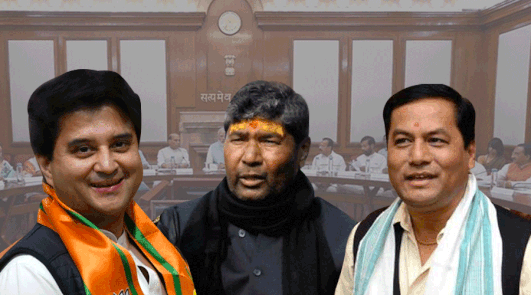 Jyotiraditya Scinda, Pashupati Kumar Paras and Sarbananda Sonowal likely to become ministers.