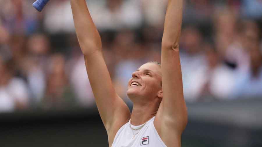 Former world number one Karolina Pliskova reached her maiden Wimbledon final after coming back from a set down to beat second seed Aryna Sabalenka of Belarus 5-7 6-4 6-4 on Thursday.