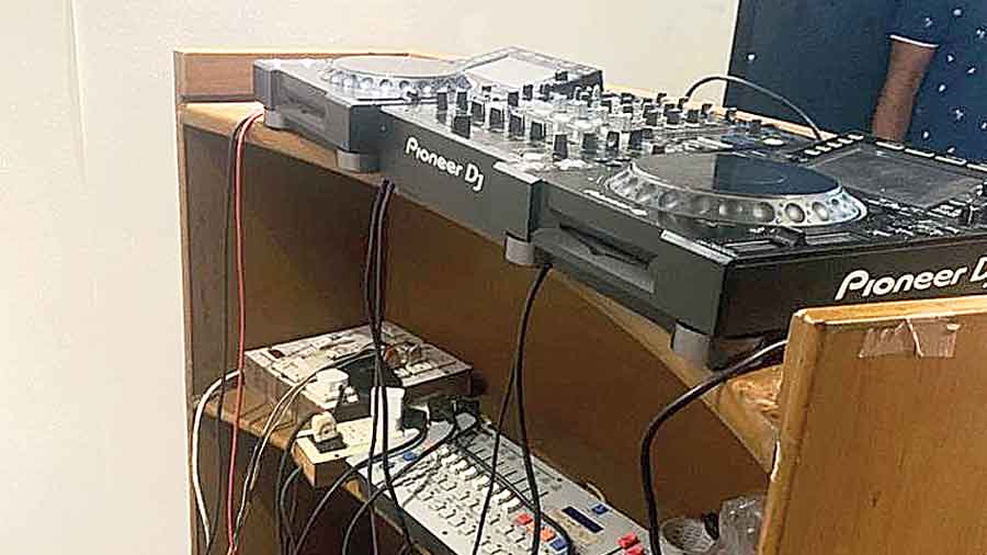 The DJ console that was seized at The Park