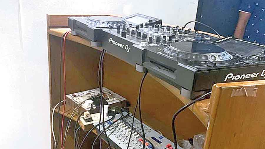 The DJ console that was seized from The Park