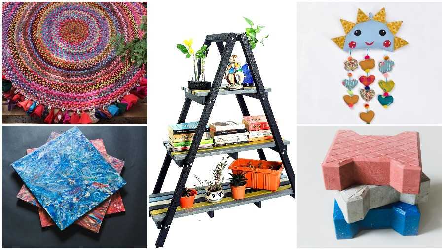 CAN TRASH: Items manufactured from waste