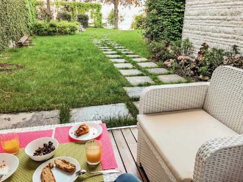 Breakfast with a view of Lake Como in italy