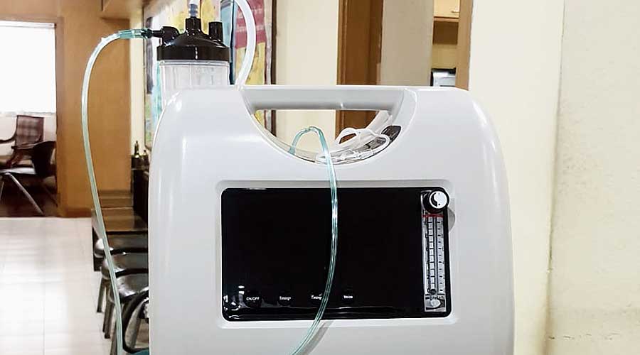 One of the oxygen concentrators at the school.