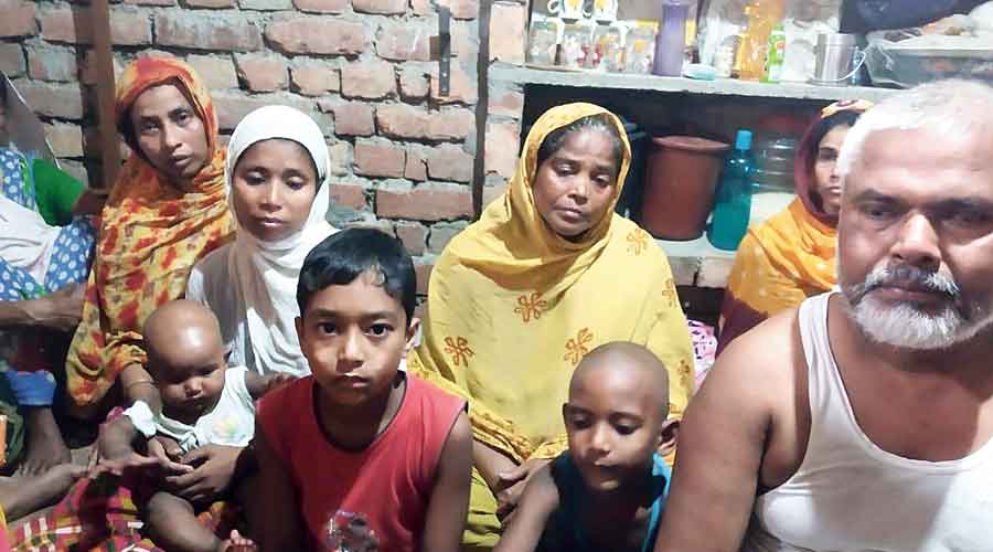 The family members at Shershahi village in Malda on Tuesday