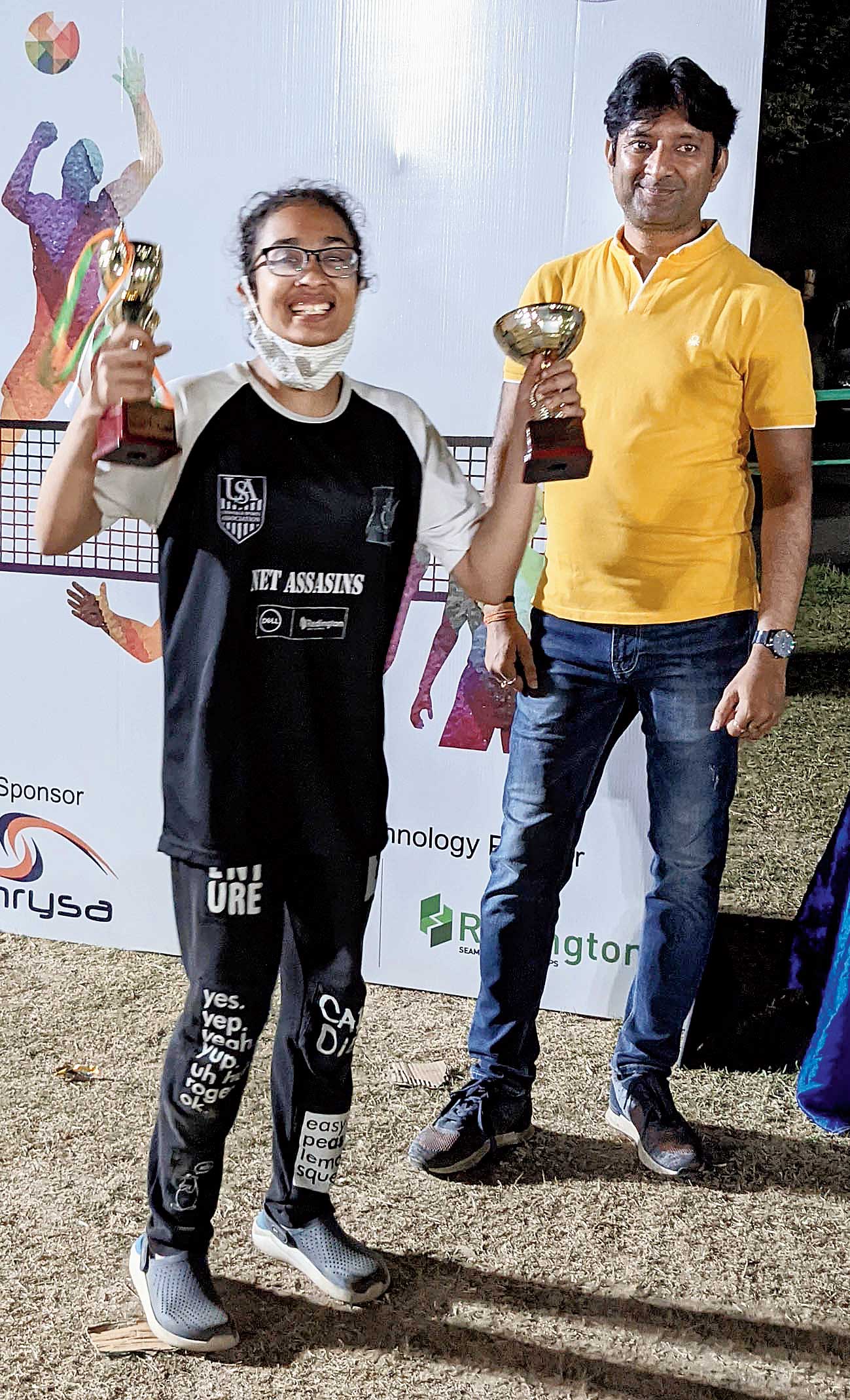 Aarushi Sarda took home individual trophies for Best Setter, Emerging Player and Player of the semifinal match