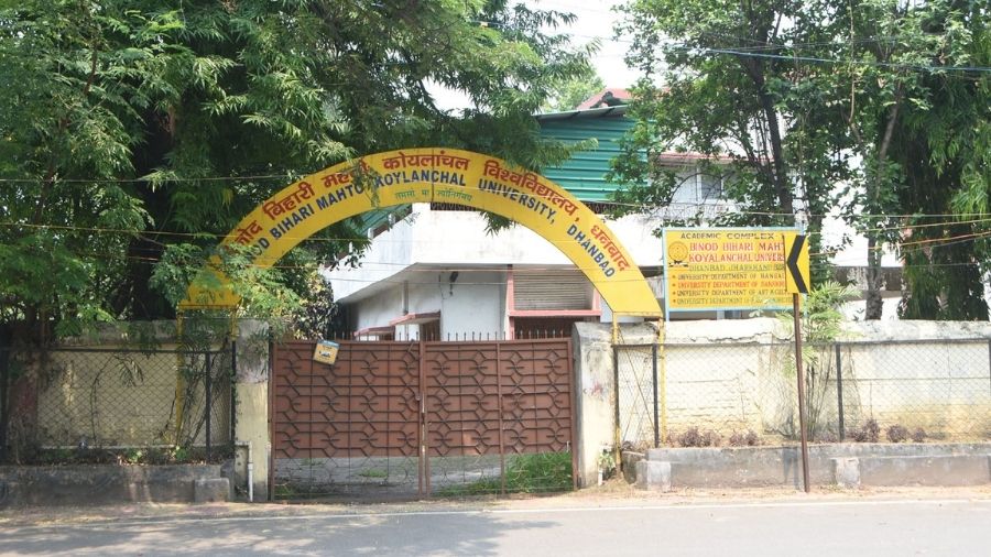 The Department of Mass Communication inside the academic complex of Binod Bihari Mahto Koylanchal University at Luby Circular Road in Dhanbad on Friday.