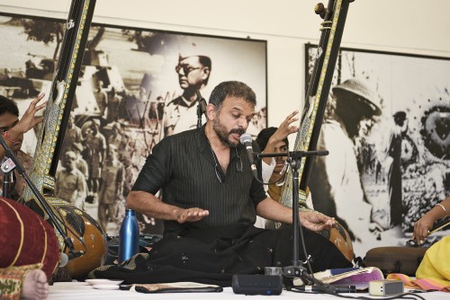 T.M. Krishna in performance at the Netaji Research Bureau on Netaji Subhas Chandra Bose’s birth anniversary on January 23, 2020