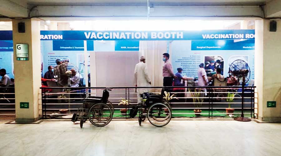 Woodlands Hospital during the peak of the outreach jab camps was vaccinating more than 3,000 people. 