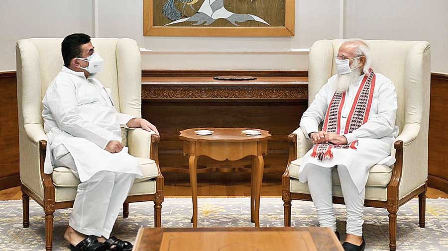  Suvendu Adhikari meets Narendra Modi and Amit Shah in Delhi