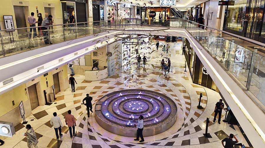 Quest mall on Wednesday. Restaurants and malls reopened after Covid restrictions were eased