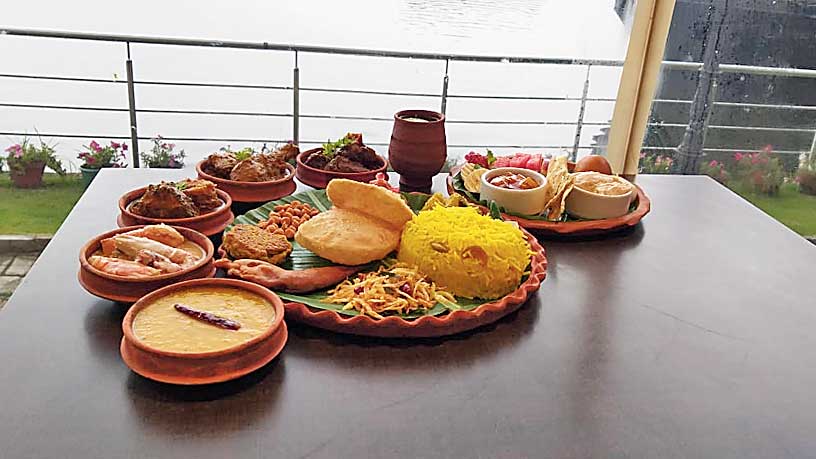 Jamai Sashthi delicacies on offer at Cafe Ekante, Eco Island