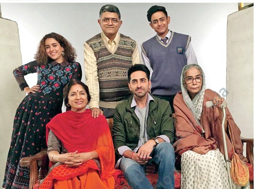 With the cast and crew of the 2018 film Badhaai Ho, that sparked off Neena Gupta’s flourishing second innings as an actor