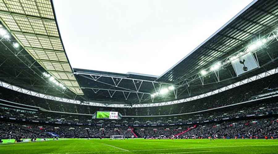 Wembley stadium in London. 