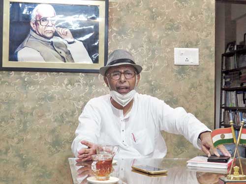 Gautam Deb at his BF Block home in New Town.