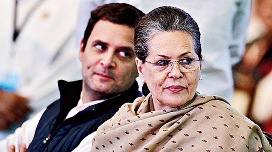 Rahul Gandhi with Sonia Gandhi.
