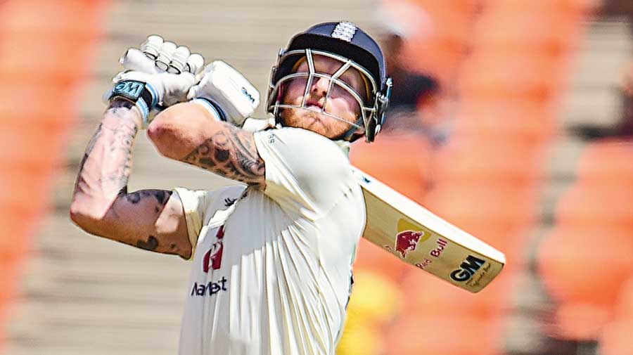 Ben Stokes hit a four and a maximum to score 19 off only 18 balls.