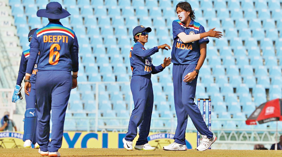Medium-pacer Jhulan Goswami was the other star performer for India.