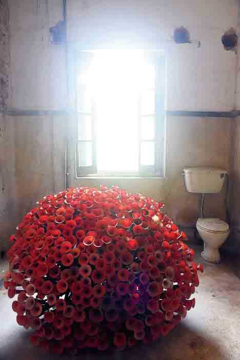 Narayan’s version of spring blooms, made of bhopu horns