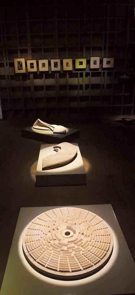 Stone carvings that capture a weary spirit and the constant striving for a centre