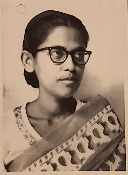 A young Nandini Raha
