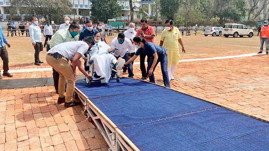    How Didi’s life has changed - Some changes are discernible: Mamata’s red pouch — her constant companion from which she offers medicines