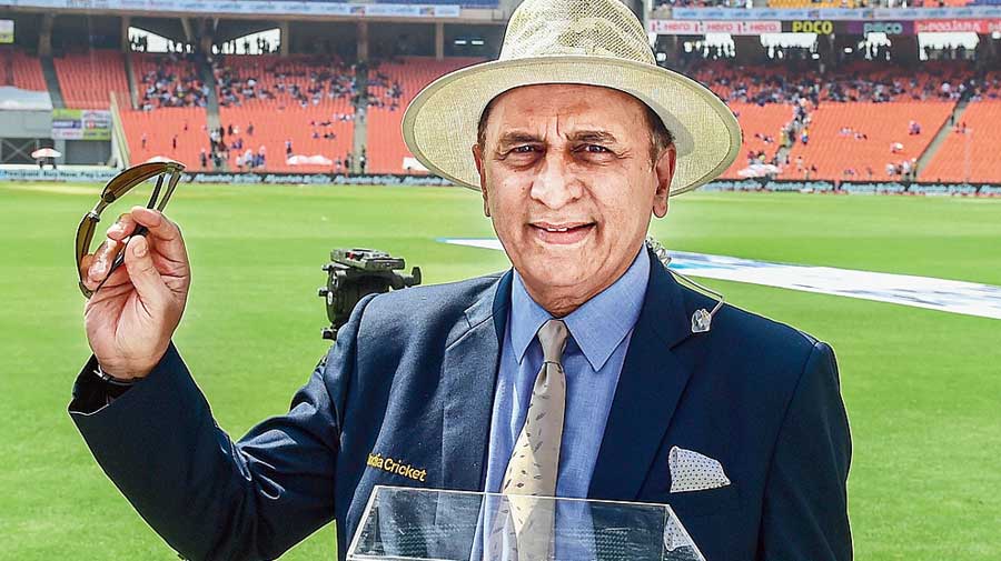 Sunil Gavaskar at the Motera stadium  on March 6 after the BCCI felicitated the legend on the 50th anniversary of his Test debut. 