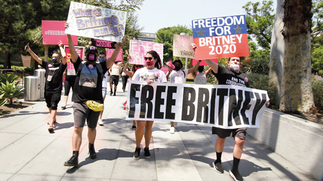 A demonstration in 2020 seeking to free Britney from the conservatorship