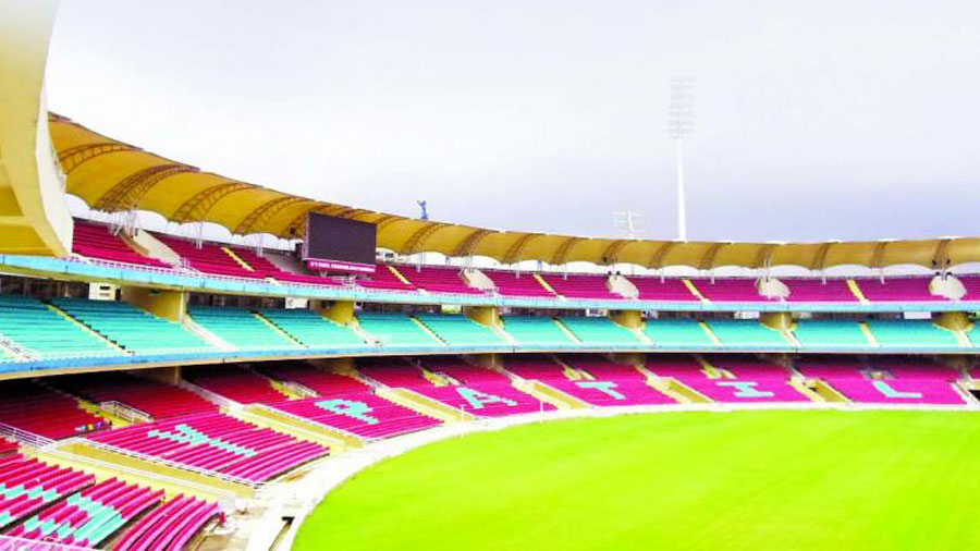 D.Y Patil stadium in Navi Mumbai.