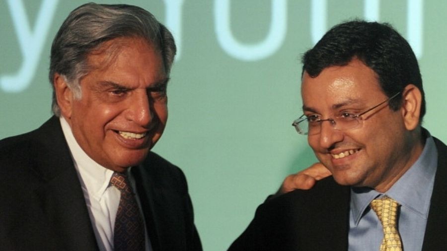 Ratan Tata (left) with Cyrus Mistry.