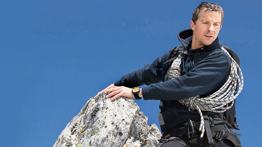 Bear Grylls, the man behind Running Wild, talks about the thrill of base jumping, boating in for pizza and treating himself to gooey s’mores