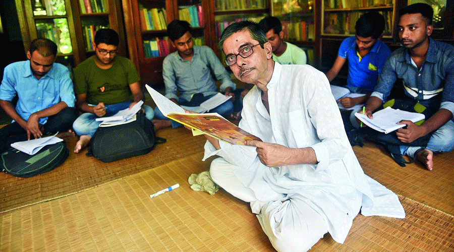 Subhash Kundu at his Institute of Physics in Basirhat.