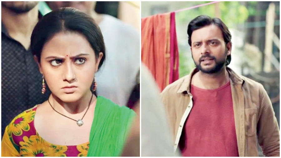 Manali and Indrasish in the promo of Dhulokona