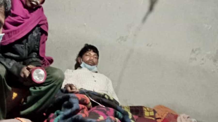 Some of the sick workers receive saline infusion