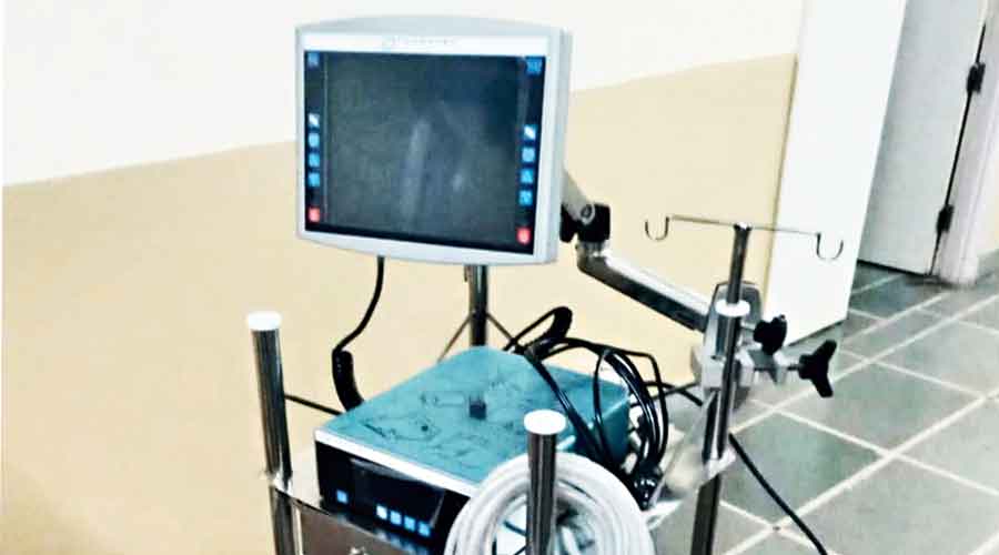 An ECMO set up at Medica Hospital  in Ranchi