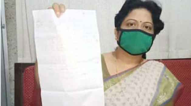 Deepu Khatuwala with her application on Friday.