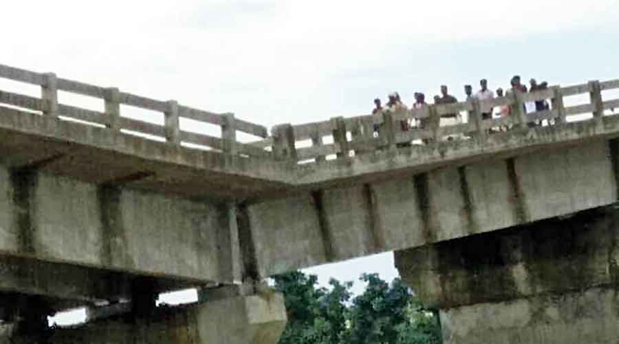 The Bamladih Ghat bridge over the river Kanchi, which collapsed in 2019