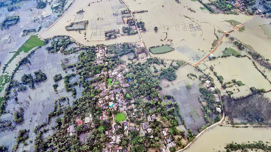 Aerial survey of Cyclone Yaas affected areas of Odisha.