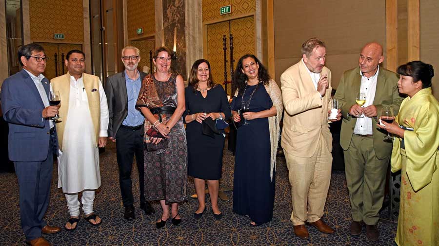 (L-R) Nakamura Yutaka, Sundeep Bhutoria, Alan Archment, Laura Amalir, Amy Pratt, Adrian Pratt, Stephane Amalir and Yuko Nakamura