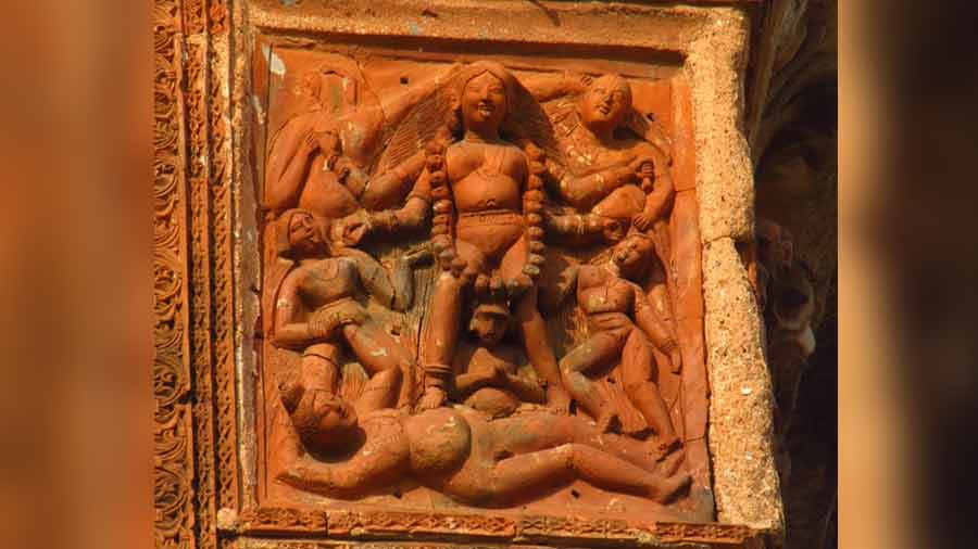 Kali with a smiling countenance Gopal Laxmi Janardhan temple, Ghurisha