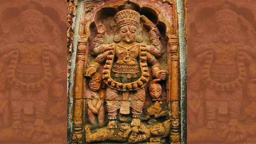  Bejewelled Kali at Gangeswar Temple, Murshidabad.