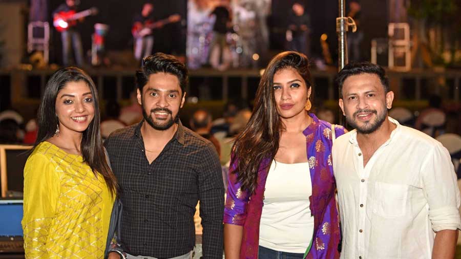 (From left) Devlina Kumar, Gourab Chatterjee, Romi Datta and Anindya Chatterjee at the show