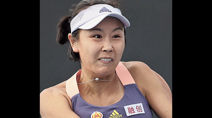 Peng Shuai at the 2020 Australian Open. 