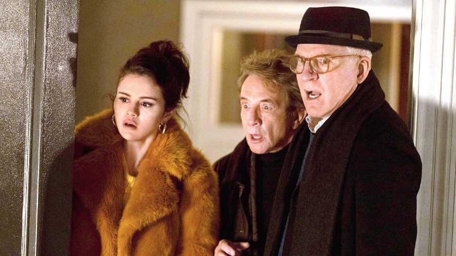 (L-R) Selena Gomez, Martin Short and Steve Martin in Only Murders in the Building