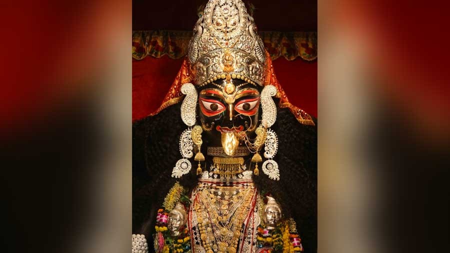Boro Maa is decked up in 12 kilograms of gold and 200 kilograms of silver every year