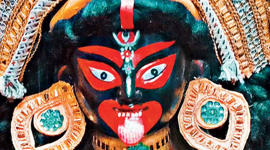 The Kali idol that Subrata Majhi made this year